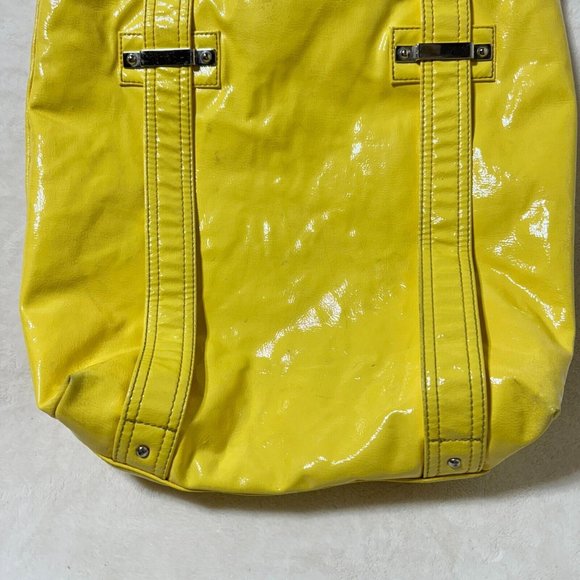 GUESS Large Tote Bag Bright Shiny Yellow with a Slight Water Stain - Fashionable - Picture 14 of 16